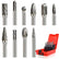 10Pcs 1/4" Shank Tungsten Carbide Burr Bits Compatible with Dremel