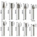 10Pcs 1/4" Shank Tungsten Carbide Burr Bits Compatible with Dremel