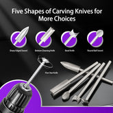5Pcs HSS Wood Carving Drill Bits Set – 1/8" (3mm) Shank