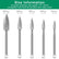 5 PCS 1/8” Shank HSS Wood Carving Drill Bits Set