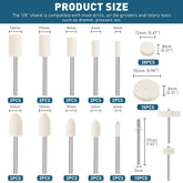 Felt Polishing Buffing Wheel Set for Dremel Rotary Tool