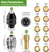 Drill Chuck Collet Set for Dremel