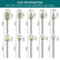 20pcs 10 Shapes 1/8" Shank 120 Grit Diamond Grinding Burr Drill Bit Set for Dremel Rotary Tool