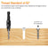 5Pcs HSS Countersink Drill Bit Set – 1/4" Hex Shank