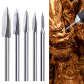 5Pcs HSS Wood Carving Bits Set – 1/8" (3mm) Shank