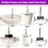 Buffing Wheel Polishing Bits with 1/4 Inch Shank For Dremel