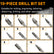 10Pcs 1/4" Shank Tungsten Carbide Burr Bits Compatible with Dremel