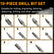 10Pcs 1/4" Shank Tungsten Carbide Burr Bits Compatible with Dremel