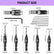 5Pcs Countersink Drill Bit Set with 2 Wood Plug Cutters – 1/4" Hex Shank