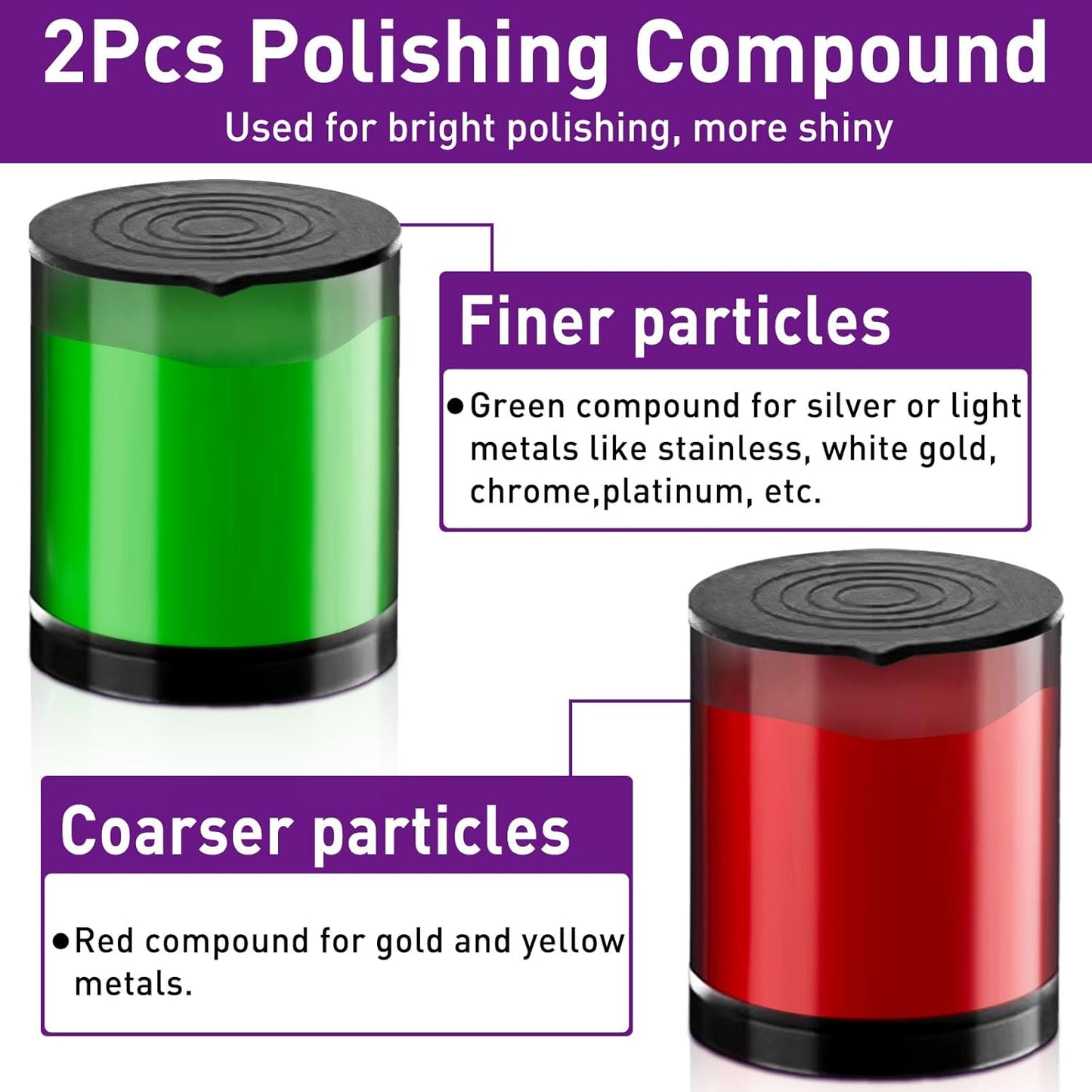 114 PCS Polishing Kit with 2Pcs Polishing Compound for Dremel, Abrasive Buffing Wheels Polishing Bits for Rotary Tool Accessories with 1/8 Inch Shank, Sanding Kit for Metal Wood Watch Jewelry Brass