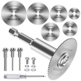 Cutting Wheel for Drill, Rotary Tool Cutting Discs with 6pcs Steel Saw Blades