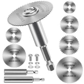 Cutting Wheel for Drill, Rotary Tool Cutting Discs with 6pcs Steel Saw Blades