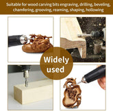 20Pcs HSS Wood Carving & Engraving Bits Set – 1/8" (3mm) Shank