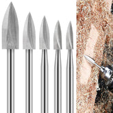 5 PCS 1/8” Shank HSS Wood Carving Drill Bits Set