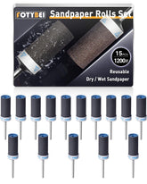 28Pcs Sanding Drums Sandpaper Sticks Set for Dremel Rotary Tool