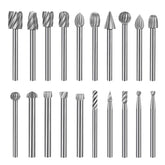 20Pcs HSS Rotary Burr & Router Bit Set – 1/8" (3mm) Shank