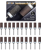28Pcs Sanding Drums Sandpaper Sticks Set for Dremel Rotary Tool