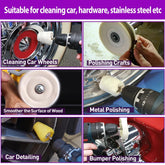 Buffing Wheel Polishing Kit for Drill – 1/4" Shank, 3 Set Options