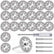 FOTYBEI 20pcs 545 Diamond Coated Cutting Wheel (20mm) for Dremel Rotary Tool with 402 Mandrel (3mm) 4pcs and Screwdriver for Rotary Tool Accessories Stone Glass Cutting (20pcs-20mm)
