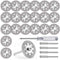 FOTYBEI 20pcs 545 Diamond Coated Cutting Wheel (20mm) for Dremel Rotary Tool with 402 Mandrel (3mm) 4pcs and Screwdriver for Rotary Tool Accessories Stone Glass Cutting (20pcs-20mm)