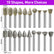 Diamond Grinding Bits Set – 46/120 Grit, 1/8" (3mm) Shank, 5 Options