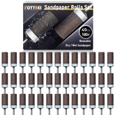 1500 2000 2500 3000 Grit Reusable Sanding Rolls & Sticks Kit for Dremel Rotary Tool with 1/8" Shank, 16Pcs Sanding Drums Accessories Dry/Wet Abrasive Cylinders for Wood/Metal/Jade Polishing