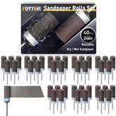 1500 2000 2500 3000 Grit Reusable Sanding Rolls & Sticks Kit for Dremel Rotary Tool with 1/8" Shank, 16Pcs Sanding Drums Accessories Dry/Wet Abrasive Cylinders for Wood/Metal/Jade Polishing