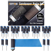 1500 2000 2500 3000 Grit Reusable Sanding Rolls & Sticks Kit for Dremel Rotary Tool with 1/8" Shank, 16Pcs Sanding Drums Accessories Dry/Wet Abrasive Cylinders for Wood/Metal/Jade Polishing