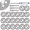 FOTYBEI 20pcs 545 Diamond Coated Cutting Wheel (20mm) for Dremel Rotary Tool with 402 Mandrel (3mm) 4pcs and Screwdriver for Rotary Tool Accessories Stone Glass Cutting (20pcs-20mm)
