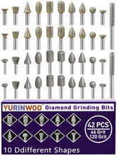 Diamond Grinding Bits Set – 46/120 Grit, 1/8" (3mm) Shank, 5 Options