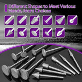 52Pcs 120 Grit Diamond Stone Carving Bits Set – 1/8" (3mm) Shank | YURINWOO