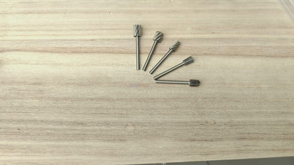 20PCS HSS Rotary Burr Set, Carving Bits and Engraving Router Bit Set for Rotary Tool Accessories with 1/8"(3mm) Shank for Woodworking, Engraving, Drilling,Grooving